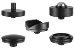 Screw rest inserts spherical, centring disc, prism, locating pin, revolving ball