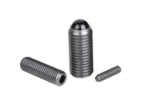 Spring plungers  with hexagon socket and ceramic ball, stainless steel