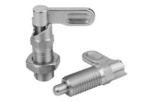 Cam-action indexing plungers  with stop, stainless steel