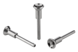 Ball lock pins with stainless steel mushroom grip