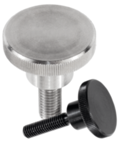 Knurled screws high form  steel and stainless steel, DIN 464 - inch