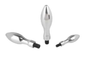 Ballengriffe feststehend DIN 39 Form E, aus Aluminium