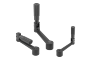 Manivelle en aluminium avec poignée cylindrique escamotable