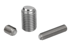 Ball-end thrust screws without head  stainless steel with flattened ball and rotation lock