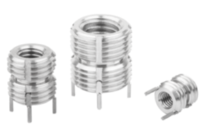 Threaded inserts with internal thread, self-locking 