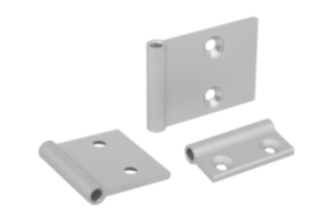 Hinge halves  aluminium, in-frame