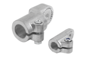 Tube clamps swivel half  aluminium, with raised teeth