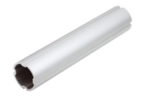 Round aluminium tubes with slots