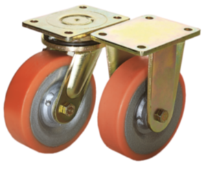 Swivel and fixed castors  welded steel heavy-duty version