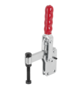 Toggle clamps vertical  with straight foot and fixed clamping spindle