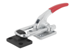 Toggle clamps latch horizontal  heavy-duty with catch plate