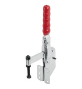 Toggle clamps vertical  with angled foot and fixed clamping spindle